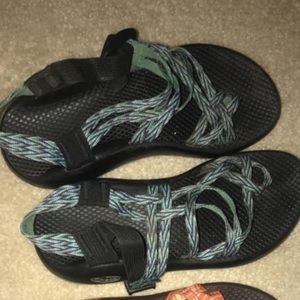 Blue chacos